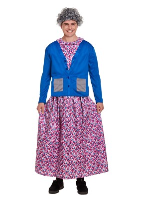 Erwachsene freche Oma Kostüm Buch Woche Party Kleid Outfit Gangster Oma