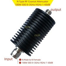 N Type Coaxial Attenuator 100W 50  0-3GHz/4GHz 1/2/3/5/6/10/15/20/25/30/40/50dB