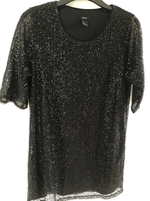 lindex pailletten kleid M schwarz party glam mini it-piece boho blogger