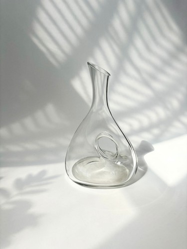 Vintage Lenox Toskana Runde Klar Asymmetrisch Glas Karaffe