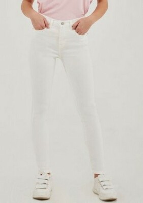 LTB Jeans Amy High Rise Skinny Weiß Denim Stretch Slim Damen Hose Pants W26-W32