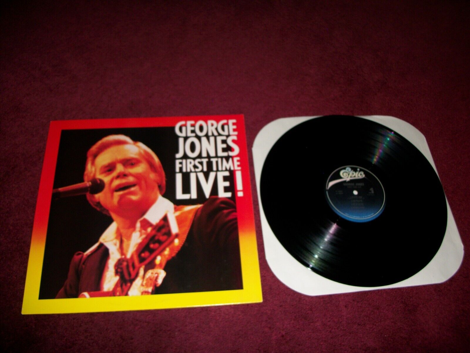 GEORGE JONES  First Time Live! LP  1985 NM VINYL PROMO