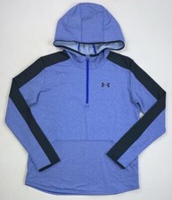 Boy's Youth Under Armour Cold Gear Loose Quarter Zip Lightweight Jacket Size L