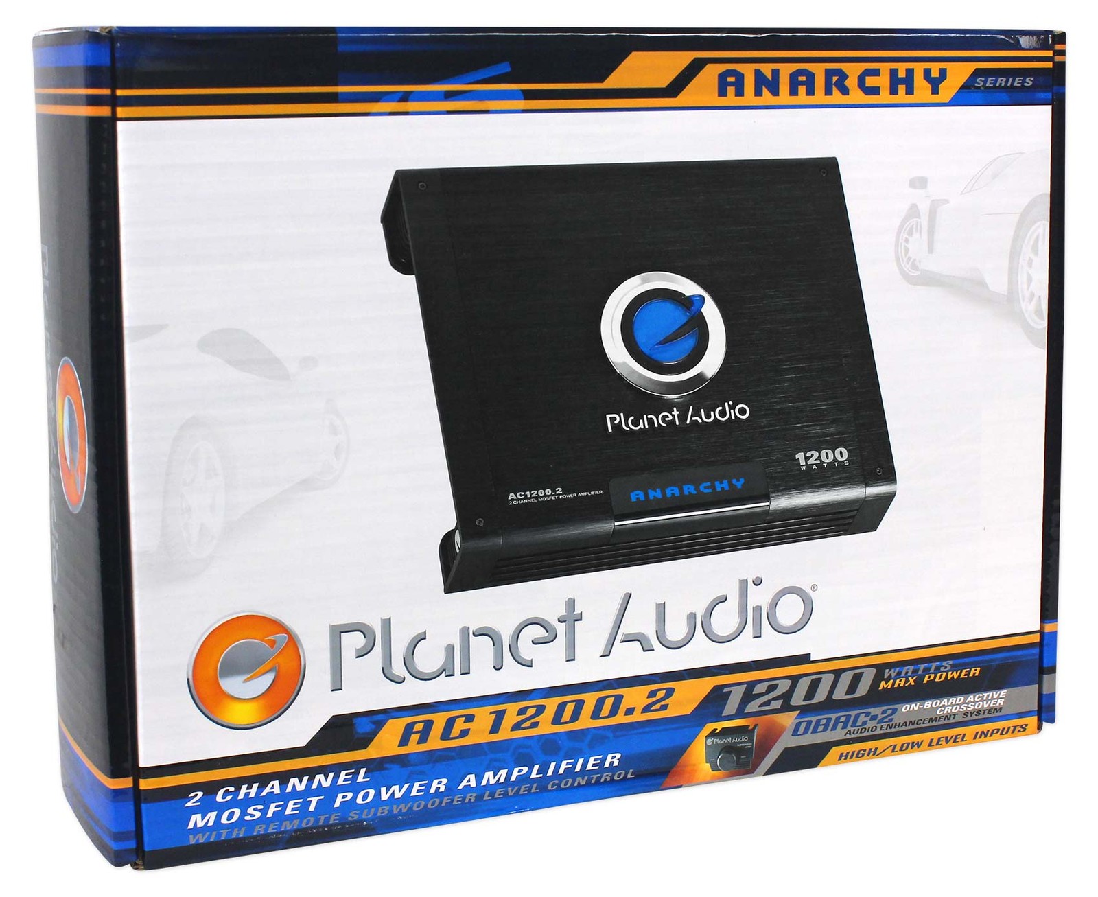 Planet Audio Anarchy AC12002 2-канальный автомобильный усилитель мощностью 1200 Вт Комплект усилителей Пульт дистанционного управления