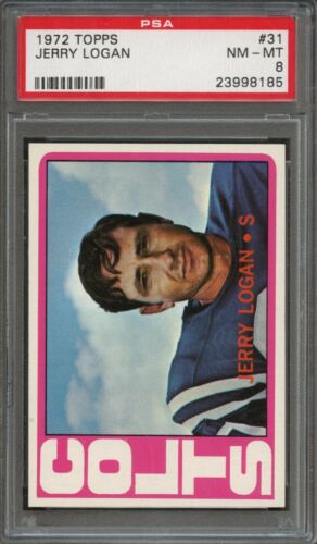 FB - 1972 Topps - #31 - Jerry Logan - PSA 8 - NM-MT
