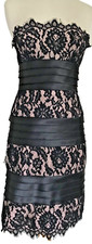 BCBG Max Azria, Lacy Paneled Corset DressEvening Formal 0 Strapless, Midi Length