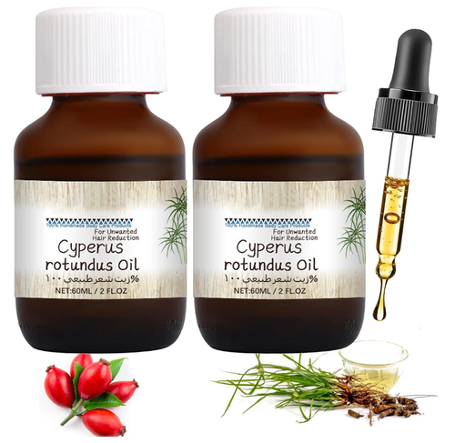 2pcs Cyperus Rotundus Oil,Pure Cyperus Oil for Hair Removal,Organic Cyprus Rotun