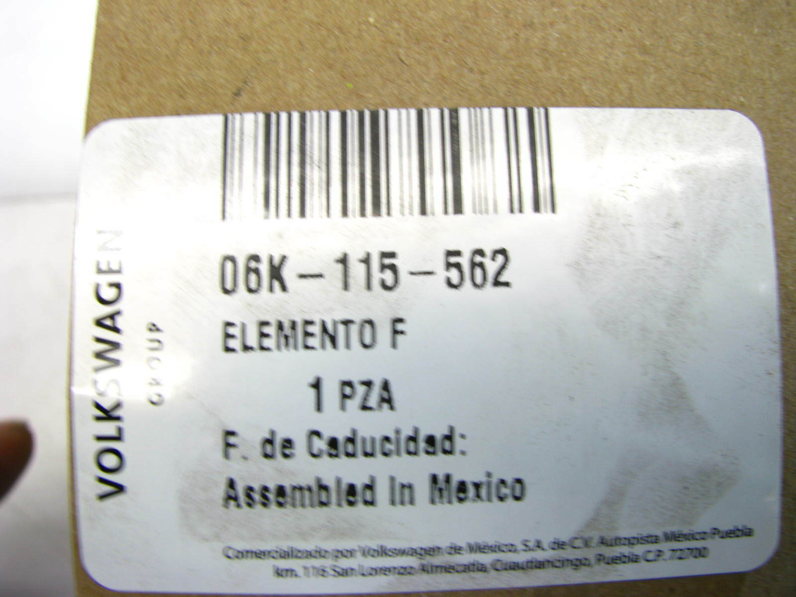 NEW - O EM VW Audi 06K115562 Engine Oil Filter 2013-2017 1.8L 2.0L-L4