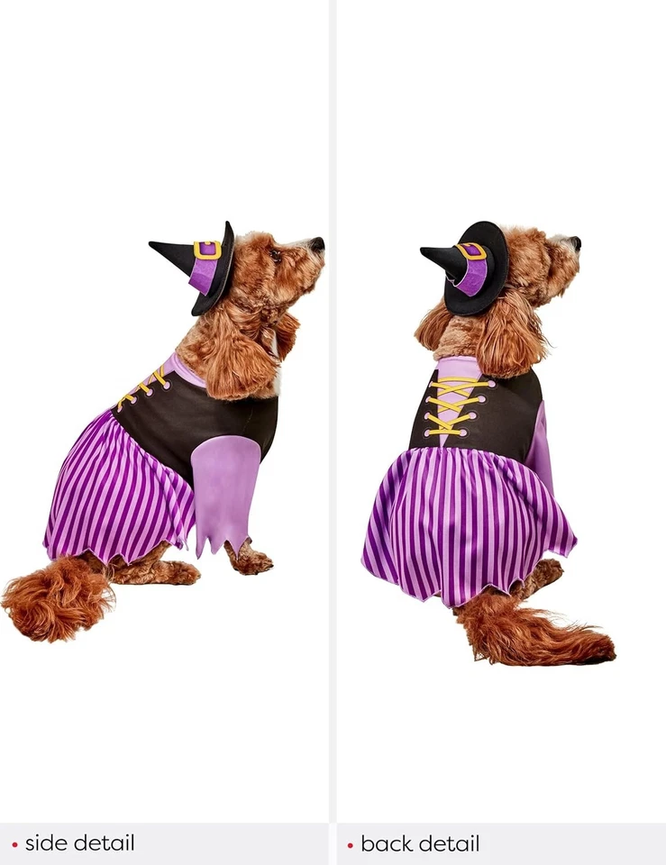 Disfraz de Bruja Rubíes para Gatos o Perros Halloween Fiestas de Otoño Foto 3 de 4