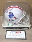 *Signed* John Hannah (HOF 91) New England Patriots Mini Helmet + TRISTAR COA.