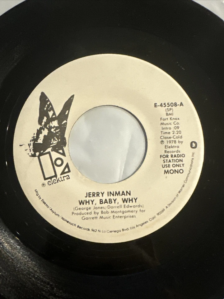 Hear 1978 Jerry Inman Country Bopper DJ 45   Why Baby Why (Stereo) / Same Mono). - Изображение 4 из 4