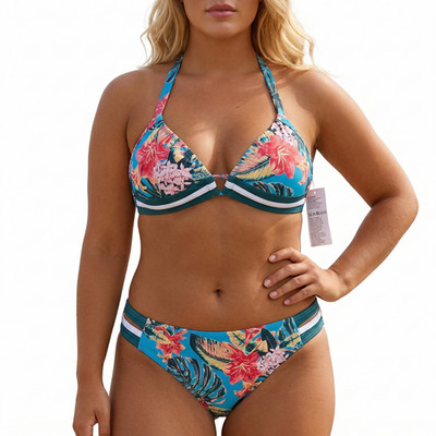 Olympia Bikini Damen Gr. 38 Cup A bunt gemustert NEU (346)