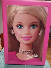 Vintage Mattel Barbie Doll Pink Fashion Vinyl Carry Case/Trunk, with Misc, Acc.