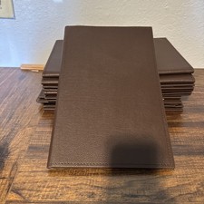 Pack Of 9, 8.5x14 Dual View Menu Covers. Faux Leather. Brown