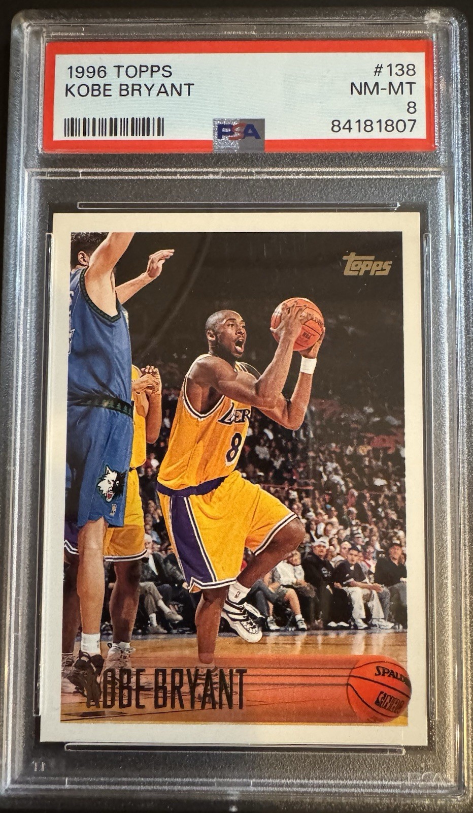 1996-97 Topps - Kobe Bryant #138 (RC) LAKERS MAMBA PSA 8