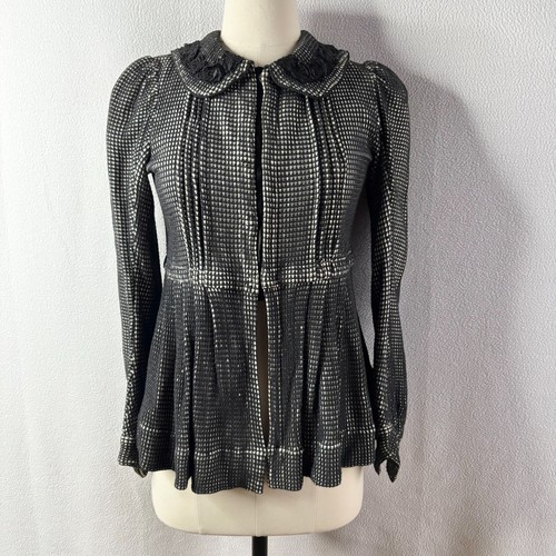 Hungarian Handmade Traditional Folk Top Jacket with Peplum Small
