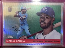 2025 Topps Chrome Platinum Maikel Garcia Topps Refractor Kansas City Royals