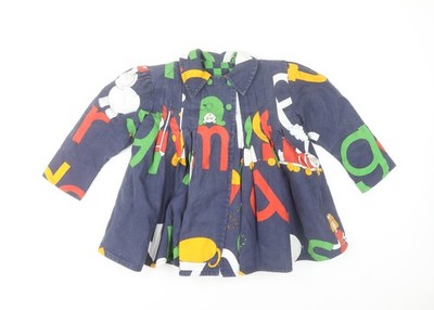 Poppy Ltd Babymantel mehrfarbig Alphabetmuster Baumwolle 18 Monate