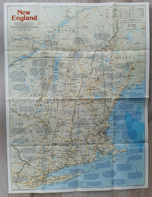 National Geographic Map - The Making of America: New England. (Feb, 1987).