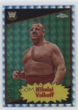 2025 Chrome WWE 1985 Topps Legends Aqua Geometric Refractor Nikolai Volkoff 01sb