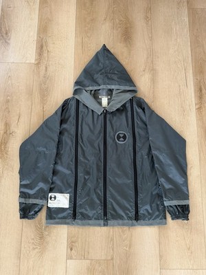 ISSEY MIYAKE MEN ダークグレーウィンドブレーカー Final Home Issey Miyake Survival Jacket. Men's Large | eBay