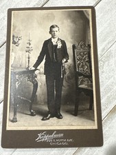 Antique First Communion Cabinet Card Photos Chicago c. 1890  1915 Lot of 4
