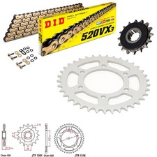 CBR500 Silent Front Chain and Sprocket Kit DID VX3 Gold Honda CBR500 2019