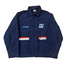 Vintage USPS Letter Carrier Lightweight Nylon Bomber Jacket Size Large EXCELLENT