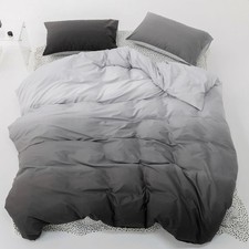 Gray Kids Duvet Cover Set Queen 100 Cotton Bedding for Boys Girls Teens Black
