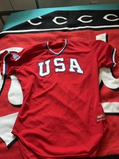 Norm Charlton 1984 summer games Olympics USA team red Jersey w/Insc JSA Cert