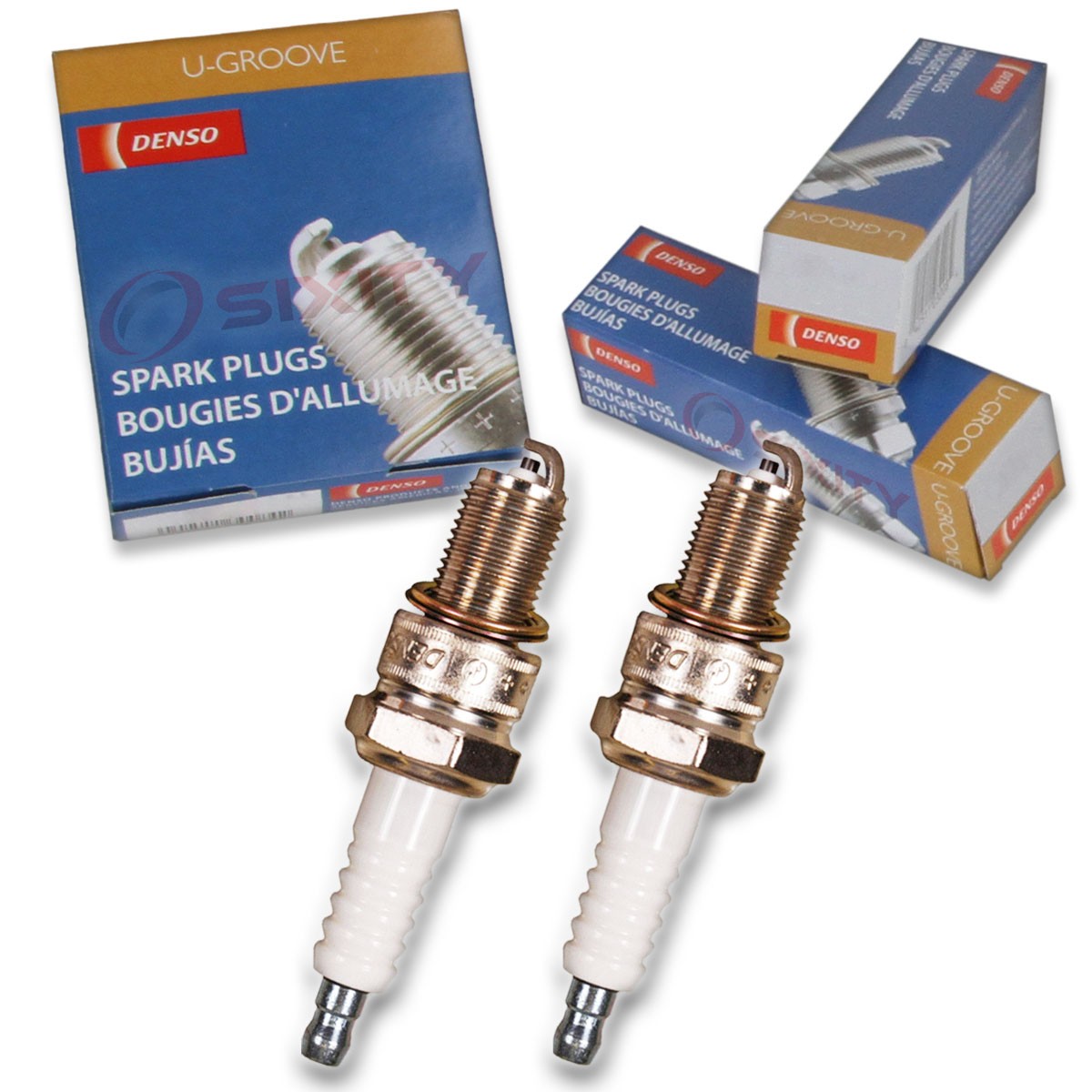 2 pc Denso Standard U-Groove Spark Plug for Yamaha XV750 Virago 1981-1990 py