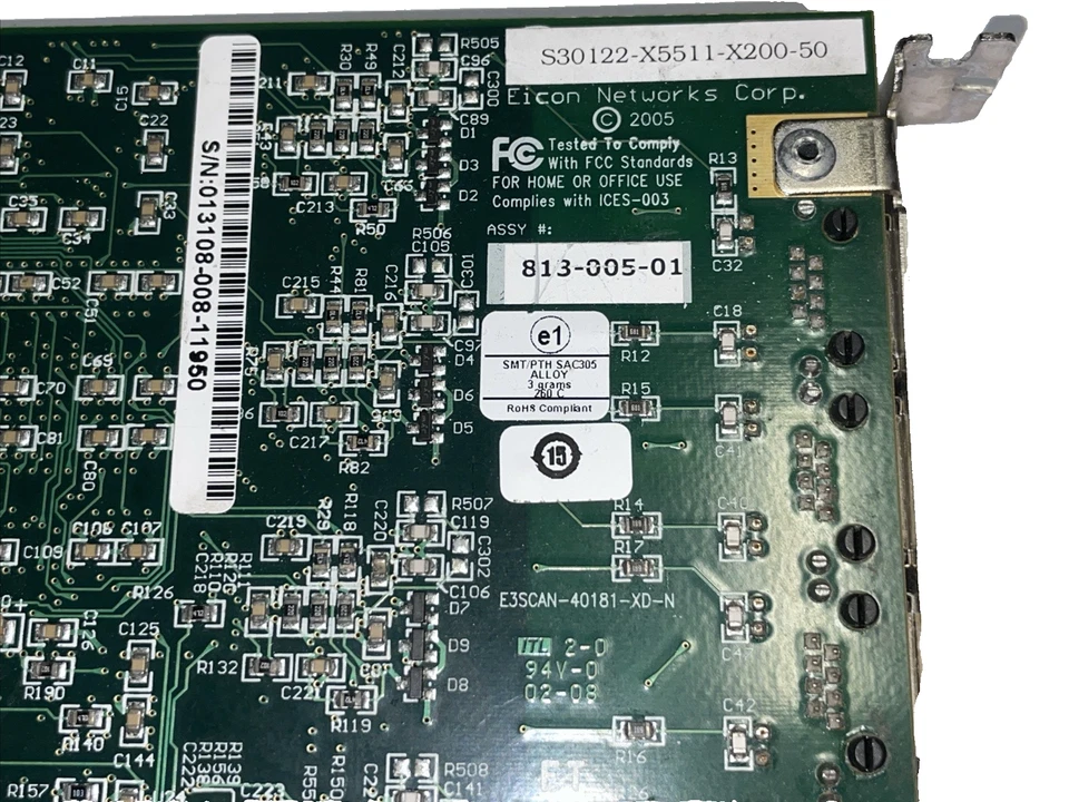 SIEMENS S30122-X5511-X200-50 ISDN 4x Port RJ45 PCI-e Server Adapter 813-005-01 - Bild 4 von 4