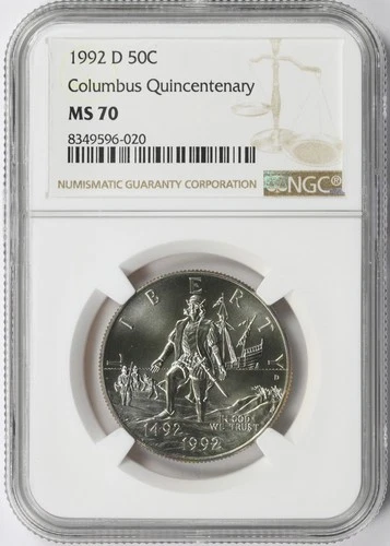 1992-D 50c Columbus Quincentenary Commemorative Half Dollar NGC MS70