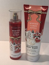 Bath  Body Works Winter Candy Apple Mist 8oz  Body Wash 10oz New Set
