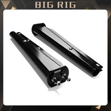 Semi Truck 30" Straight Spring Loaded Mud Flap Hanger Black 2-1/2" Bolt Spacing