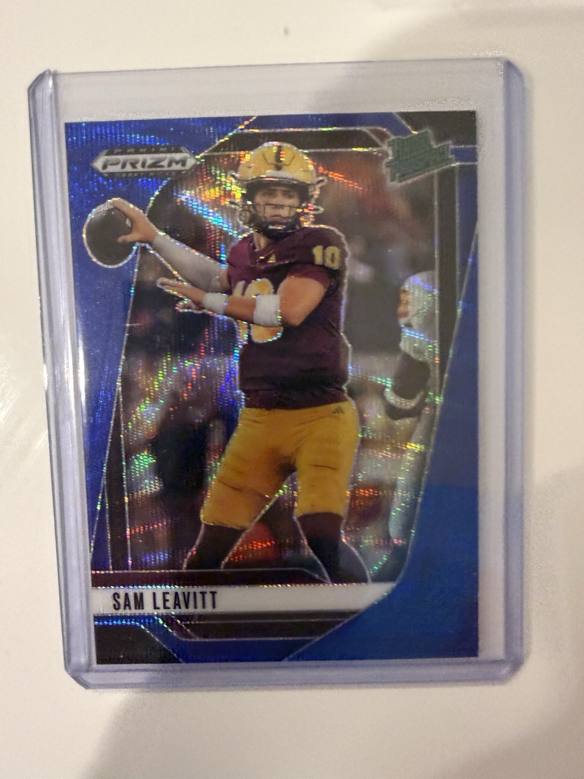 SAM LEAVITT 2025 Prizm Draft Picks Rated Prospect Blue Wave Prizm /299