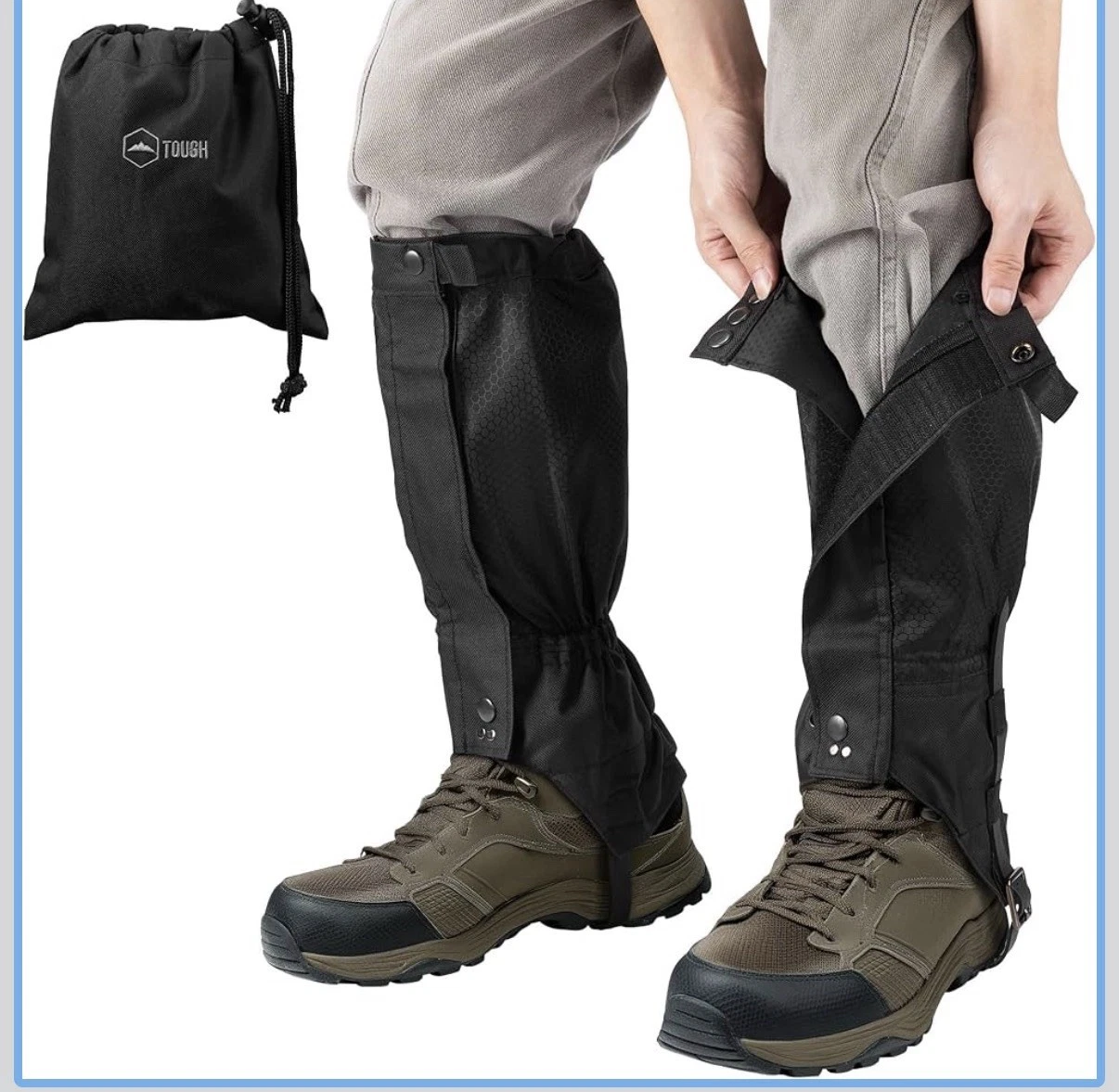 Tough Outdoors Leg Gaiters for Men & Women - Adjustable Gators For Hiking Boots
Opens in a new windo
