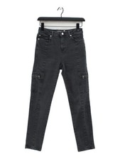 Mint Velvet Women's Jeans UK 8 Grey Cotton with Polyester, Elastane Skinny