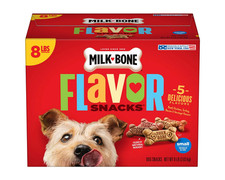 Milk-Bone Meat Flavored Snacks, Small Crunchy Dog Biscuits, 8 lbs.