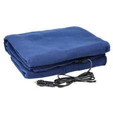 Heated Car Blanket   12-Volt Electric Blanket for Car, Truck, SUV, Navy Blue