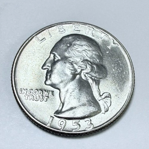 1953 D Washington Quarter 90% SILVER MS MINT STATE DETAILS #5666