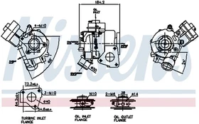 NISSENS Turbolader mit Dichtungen für Asx Van MITSUBISHI ASX Lancer VIII 