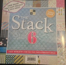 DCWV The Stack 6 Paper Stack 12" x 12" Scrapbook Pad mixed prints 180 pieces