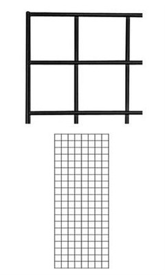 SSWBasics 2 x 5 Foot Black Wire Grid Panel - 3  on Center, ¼'' Thick - Versatile