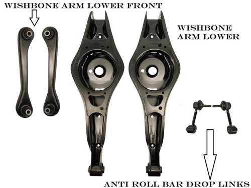 REAR AXLE LEFT & RIGHT LOWER CONTROL WISHBONE ARMS FOR AUDI SEAT SKODA VW - Picture 4 of 12