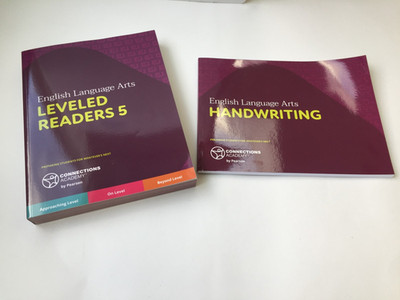 PEARSON (2) ENGLISH LANGUAGE ARTS LEVELED READERS 5 + HANDWRITING PRACTICE 2024