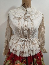 Preview of Metamorphose Overblouse Cream Cotton Japan Lolita Top âge 14+