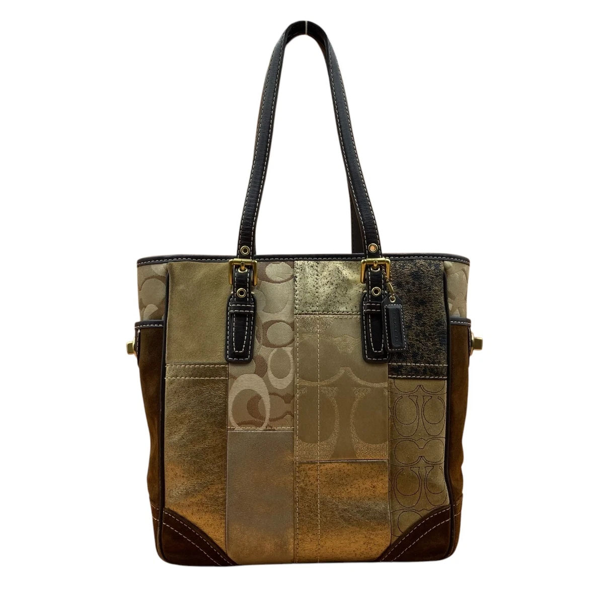 Coach Patchwork Suede Exterior Tote Bags & Handbags for Women for