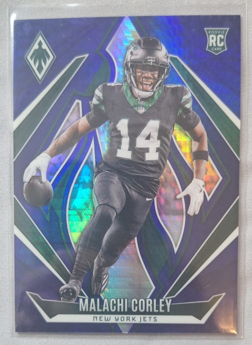 2024 Panini Phoenix - Rookies Malachi Corley #220 Blue Hyper 43/70 (RC)