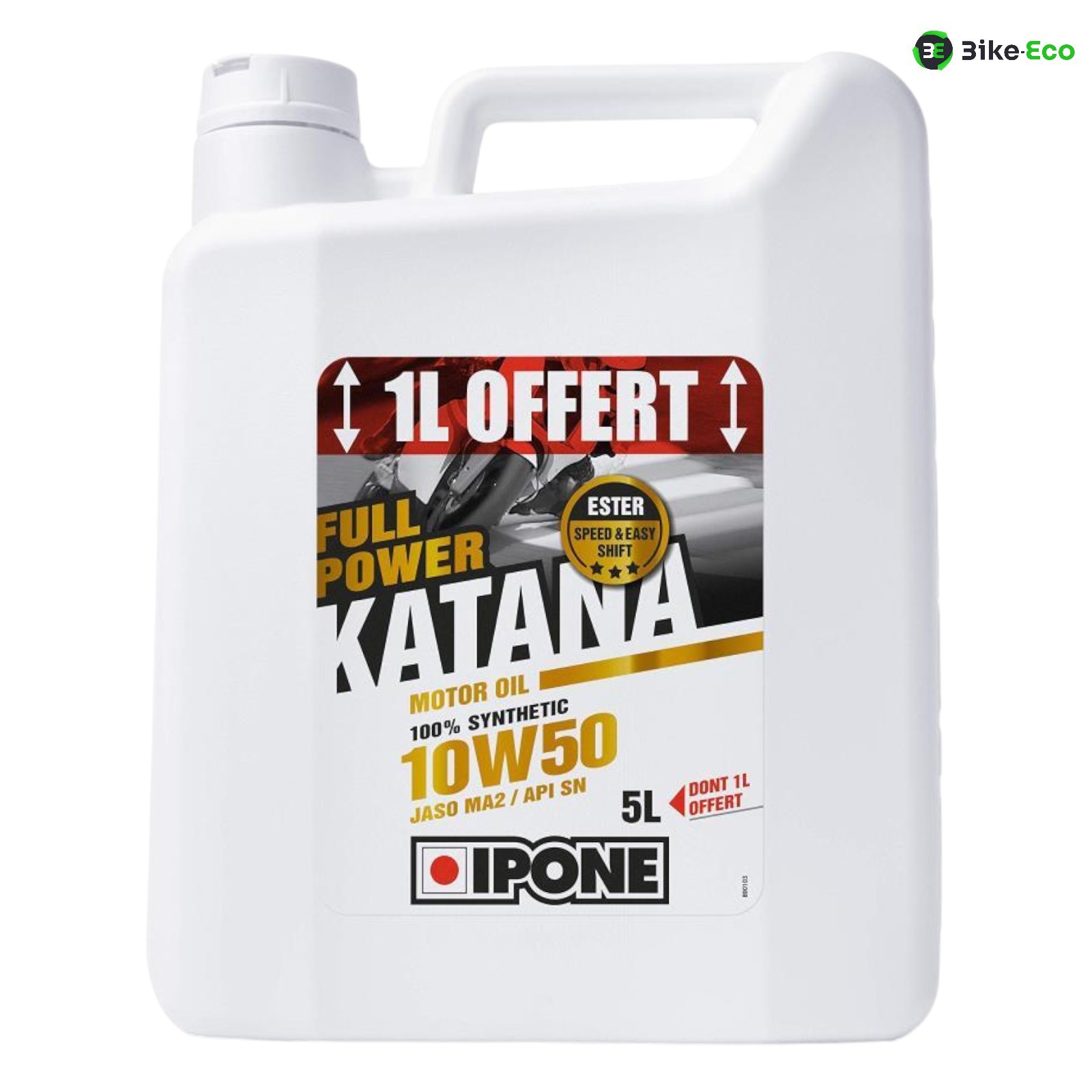 Huile 10w50 moto IPONE Katana 4T lubrifiant 100% synthétique haute performance